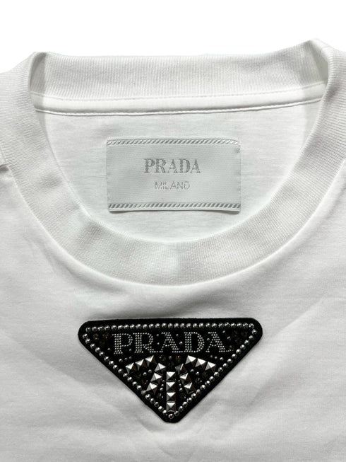 クリスタルトライアングルロゴTシャツ